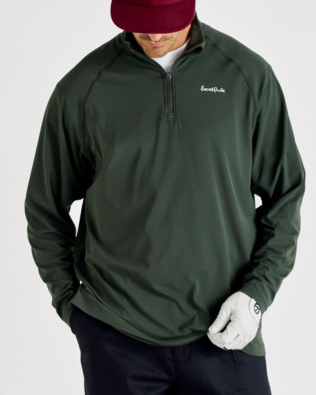 Midlayer Q-zip - Forest Green – Local Rule