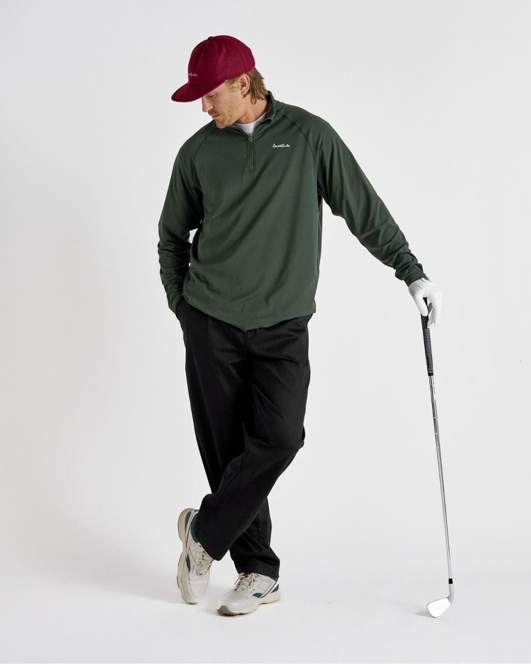 Midlayer Q-zip - Forest Green – Local Rule thumbnail 2