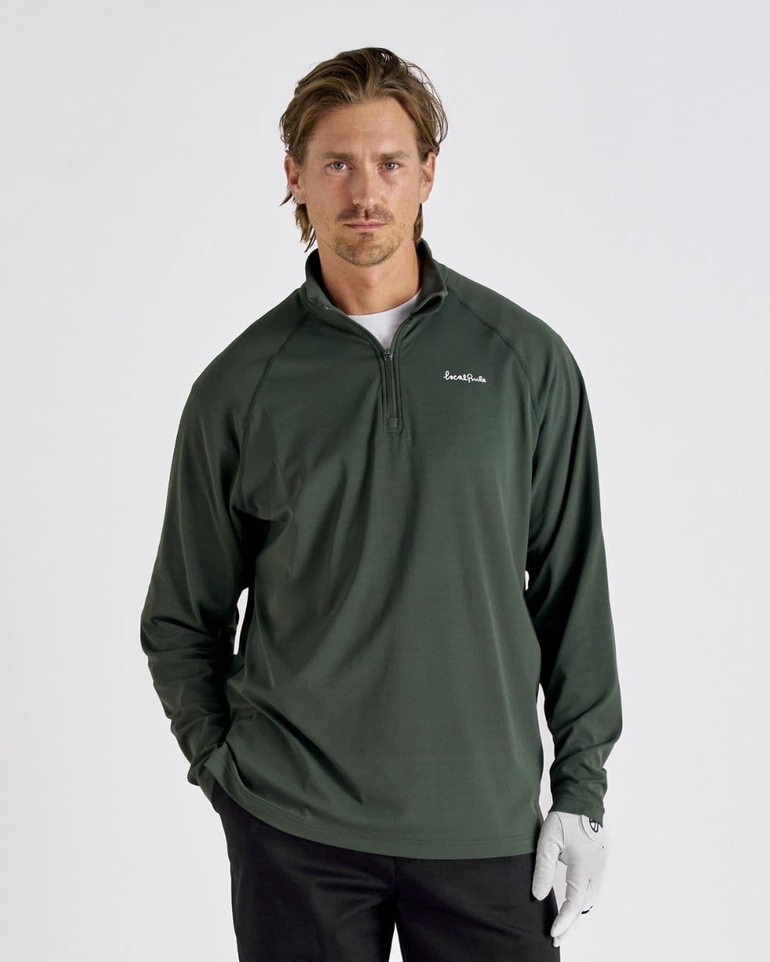 Midlayer Q-zip - Forest Green – Local Rule thumbnail 3