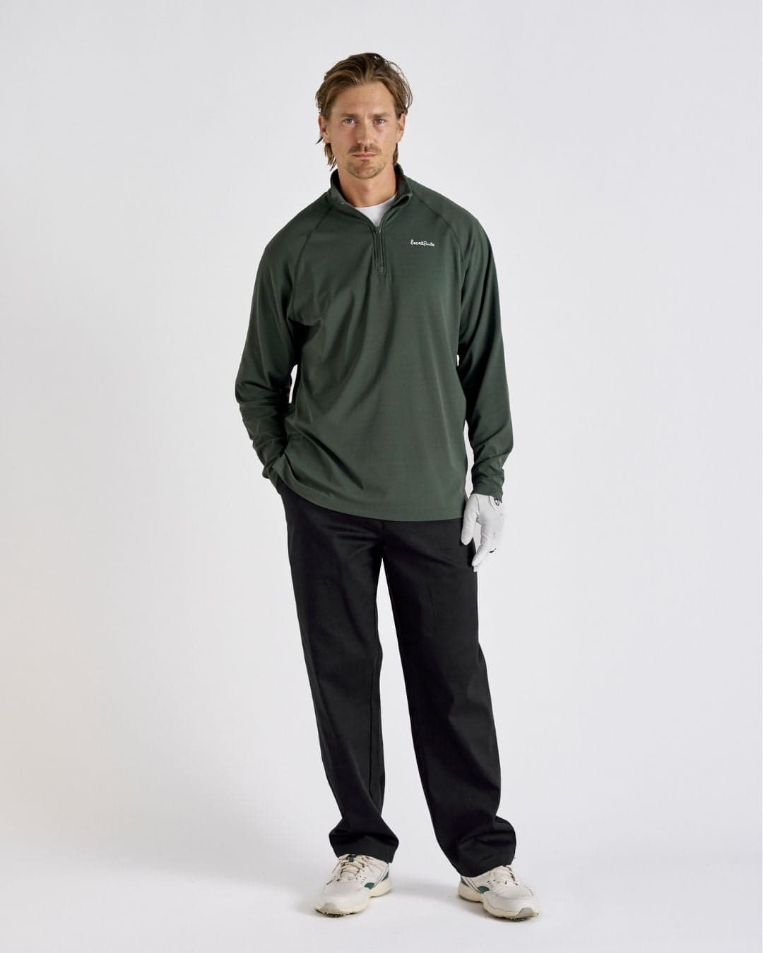 Midlayer Q-zip - Forest Green – Local Rule thumbnail 4