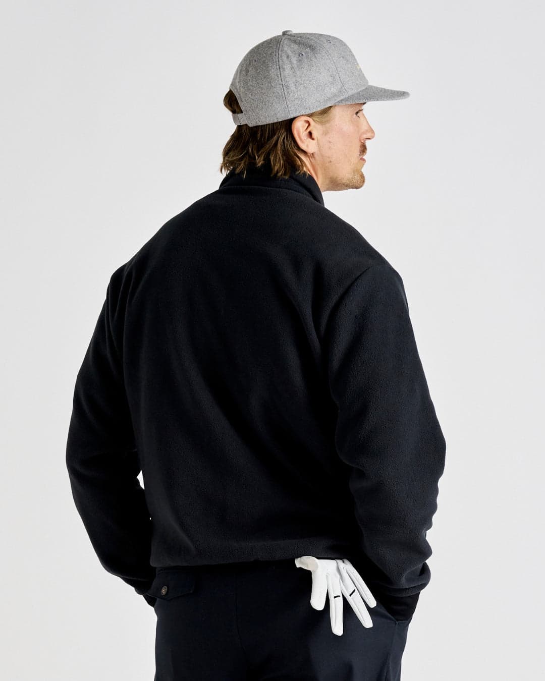 Q-zip Fleece Sweatshirt - Black – Local Rule thumbnail 5