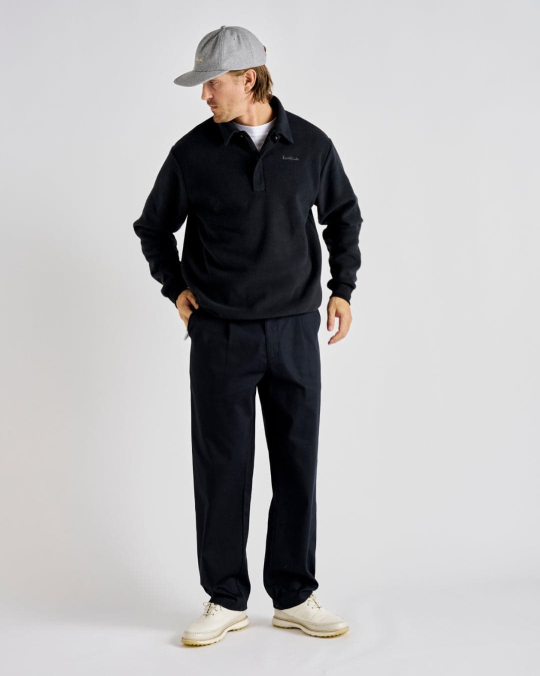 Q-zip Fleece Sweatshirt - Black – Local Rule thumbnail 7