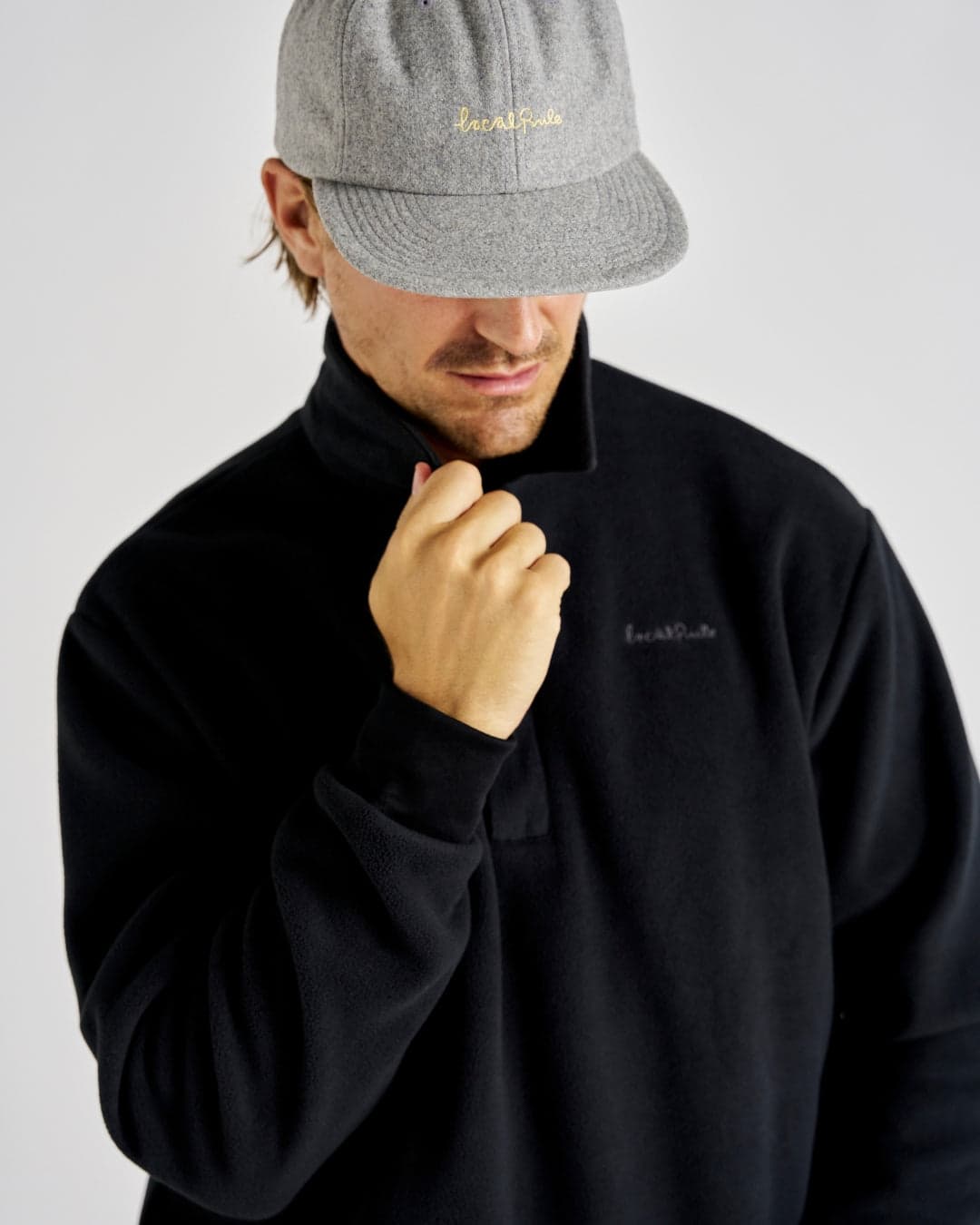 Q-zip Fleece Sweatshirt - Black – Local Rule thumbnail 10